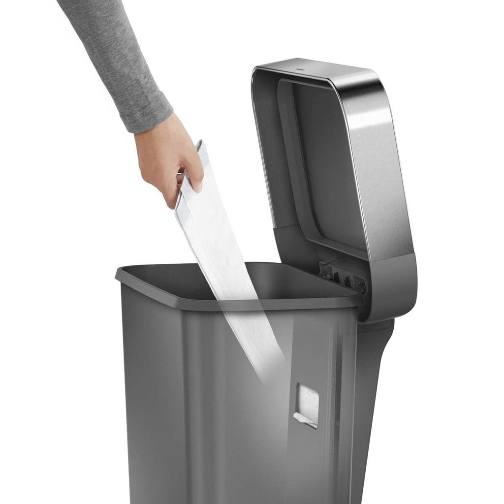 45L Plastic Rectangular Step Can with Liner Pocket (CB)
