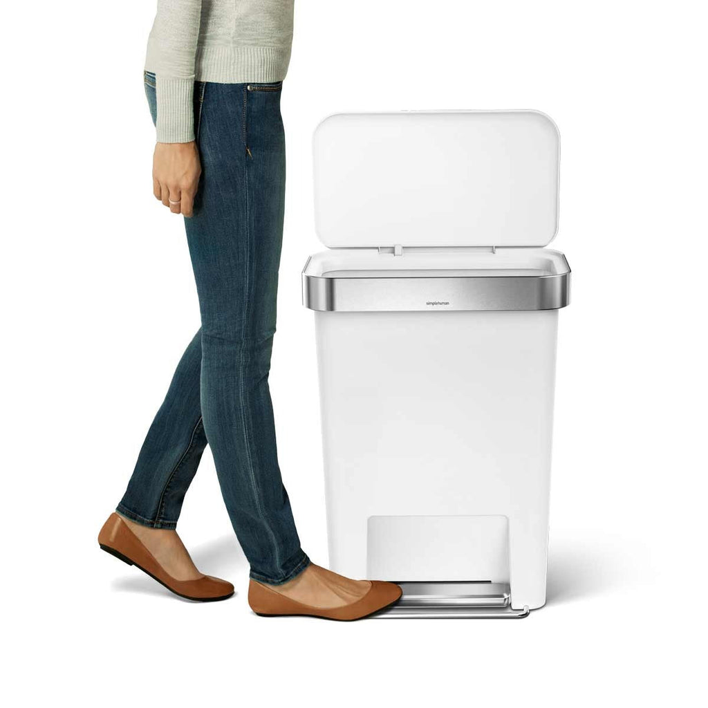 45L Plastic Rectangular Step Can with Liner Pocket (CB)