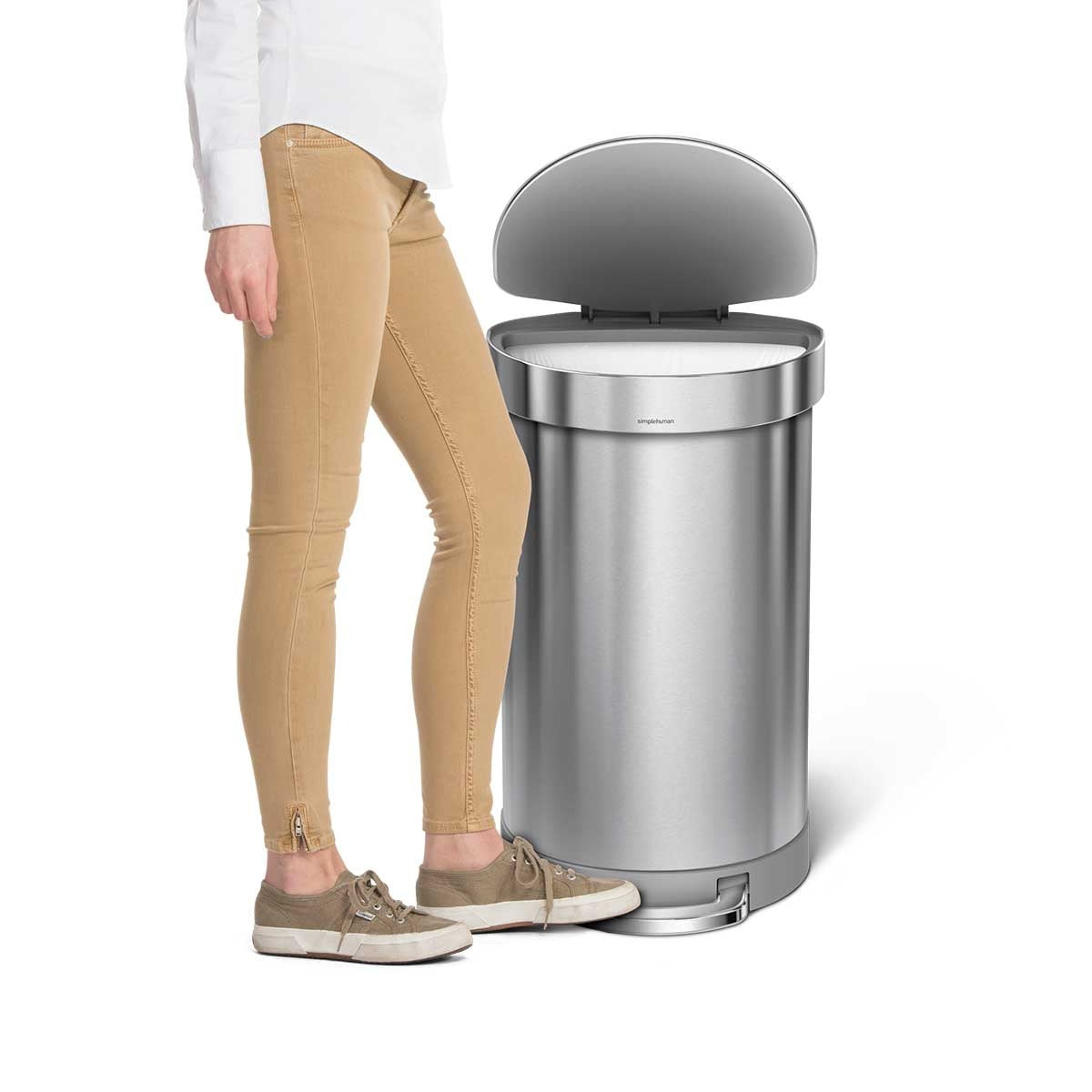 45L Semi-Round Step Can with Liner Rim + 4.5L Round Step Can