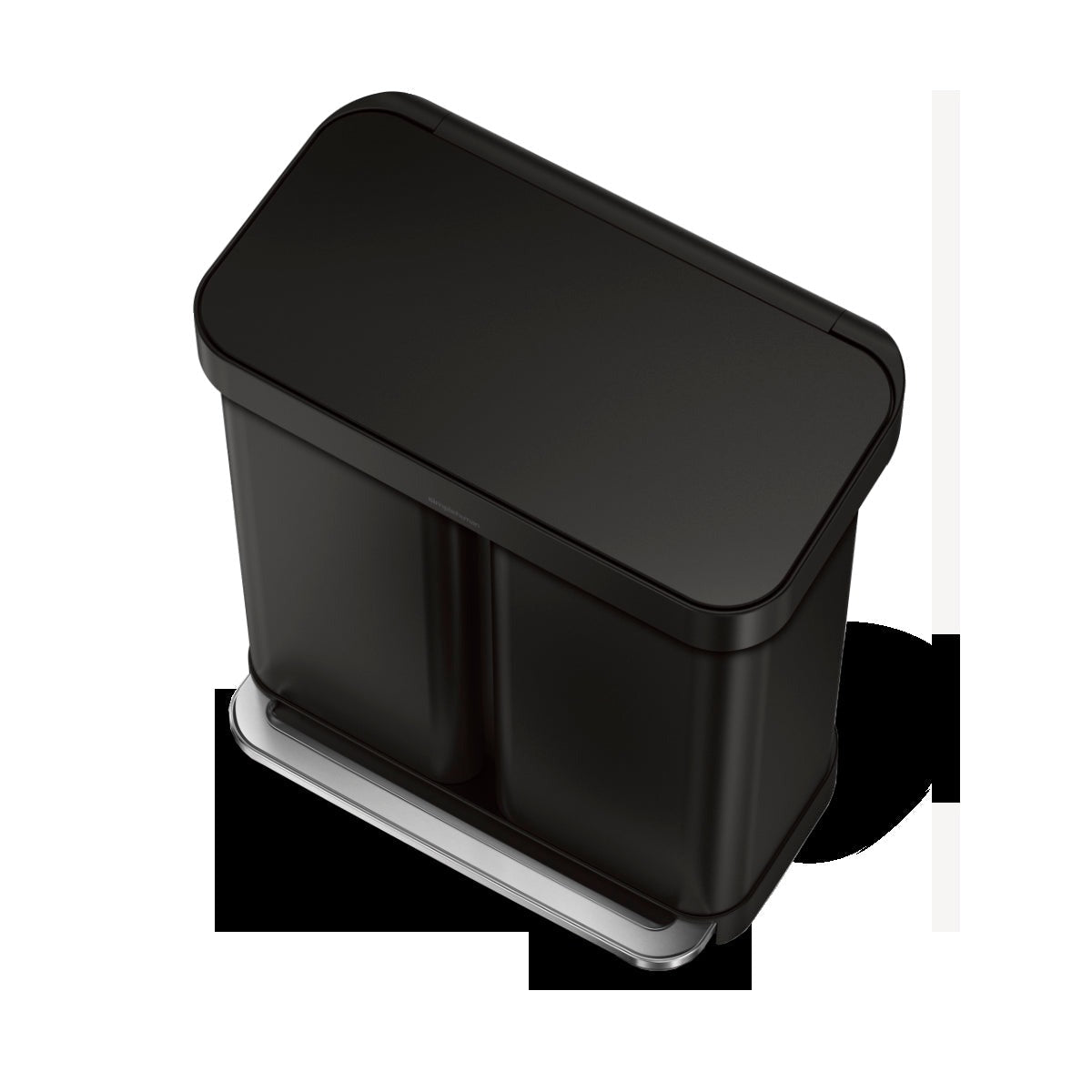 58L Dual Compartment Rectangular Step Can with Liner Pocket