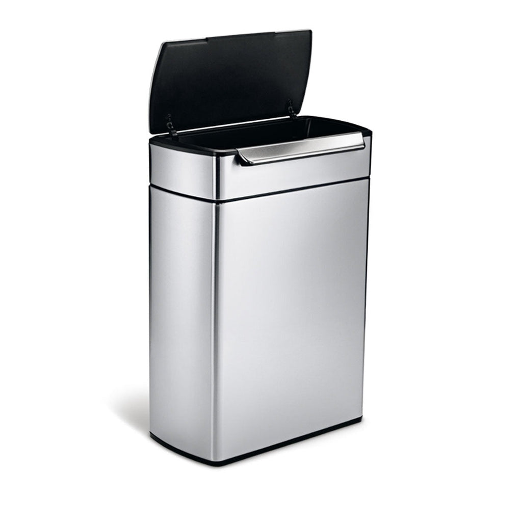 48L Dual Compartment Rectangular Touch-Bar Can
