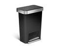 studio 45 litre, rectangular plastic step can with liner pocket