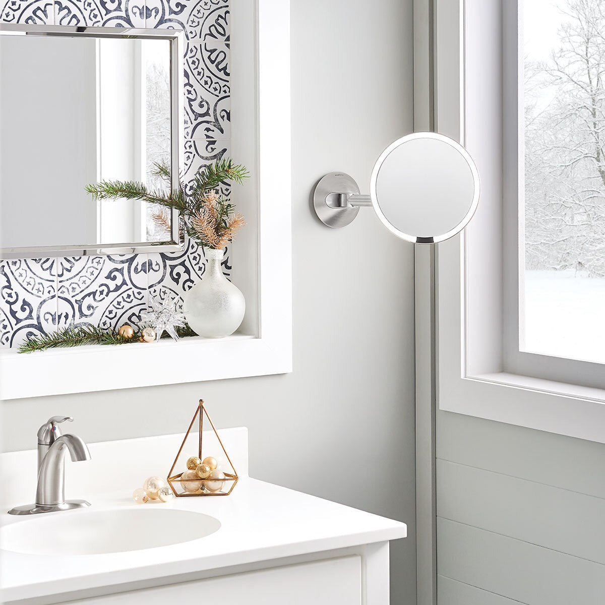 Rechargeable Wall Mount Sensor Mirror