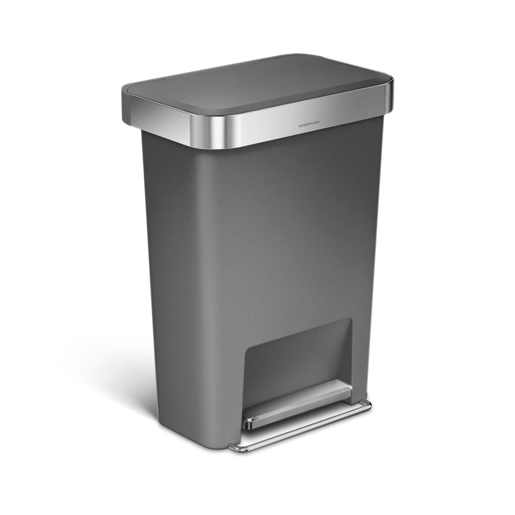 45L Plastic Rectangular Step Can with Liner Pocket (CB)