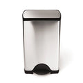 studio 38 litre rectangular step can, brushed stainless steel
