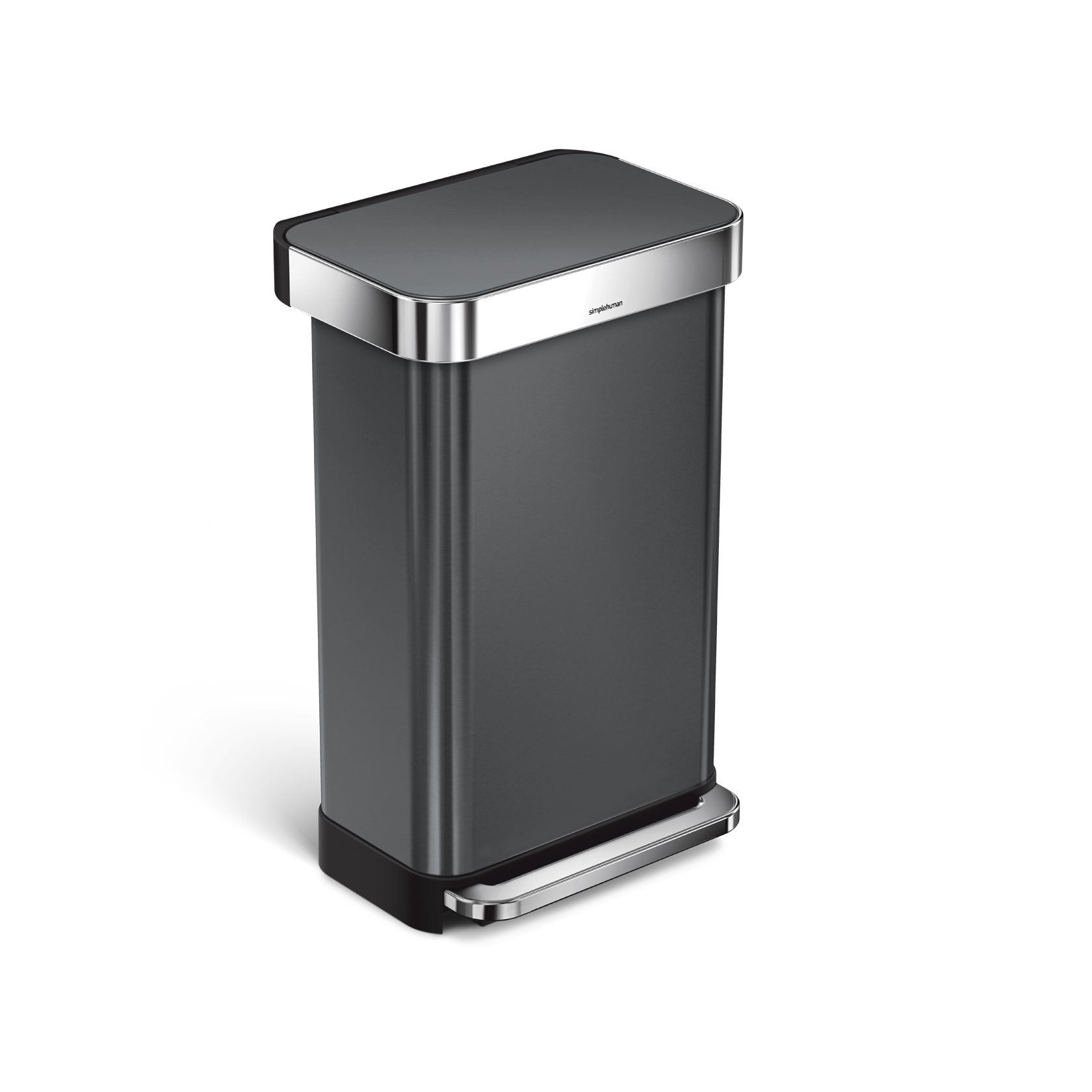 studio 45 litre, rectangular step can with liner pocket