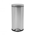 studio 35 litre round step can, brushed stainless steel