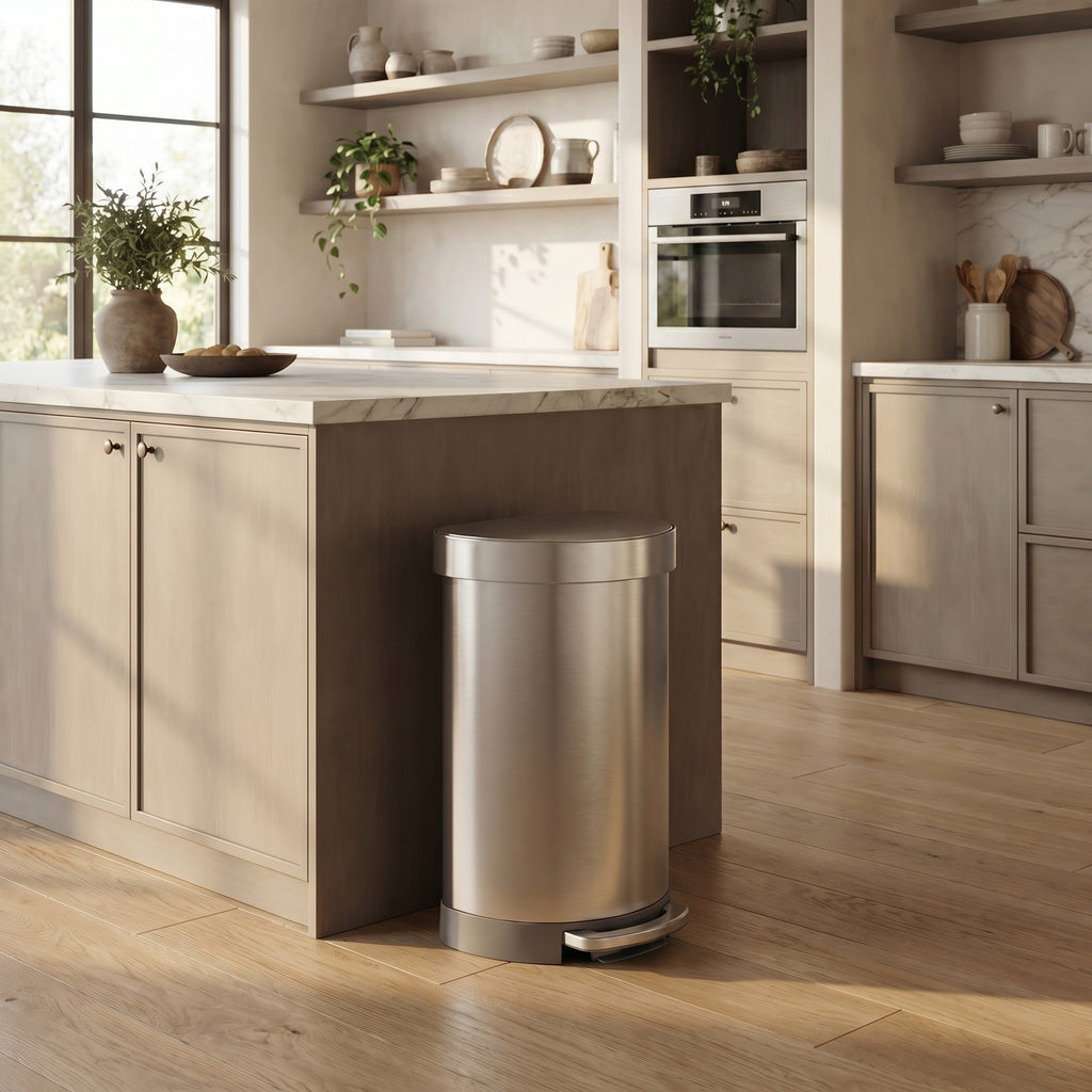 45L Semi-Round Step Can with Liner Rim