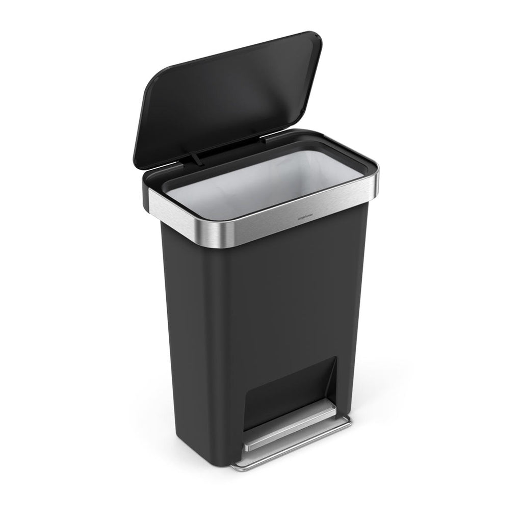 45L Plastic Rectangular Step Can with Liner Pocket (CB)