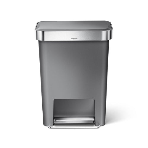 45L Plastic Rectangular Step Can with Liner Pocket (CW1396)