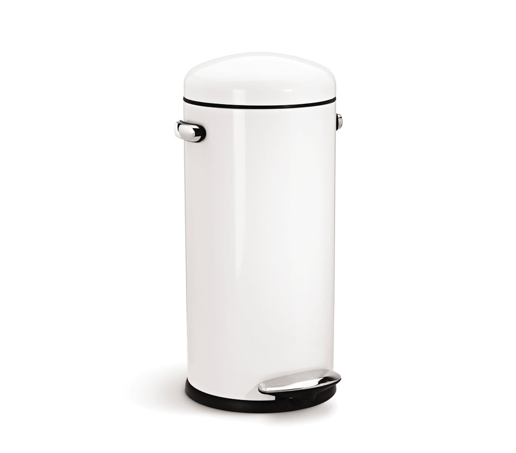 30L round retro step trash can