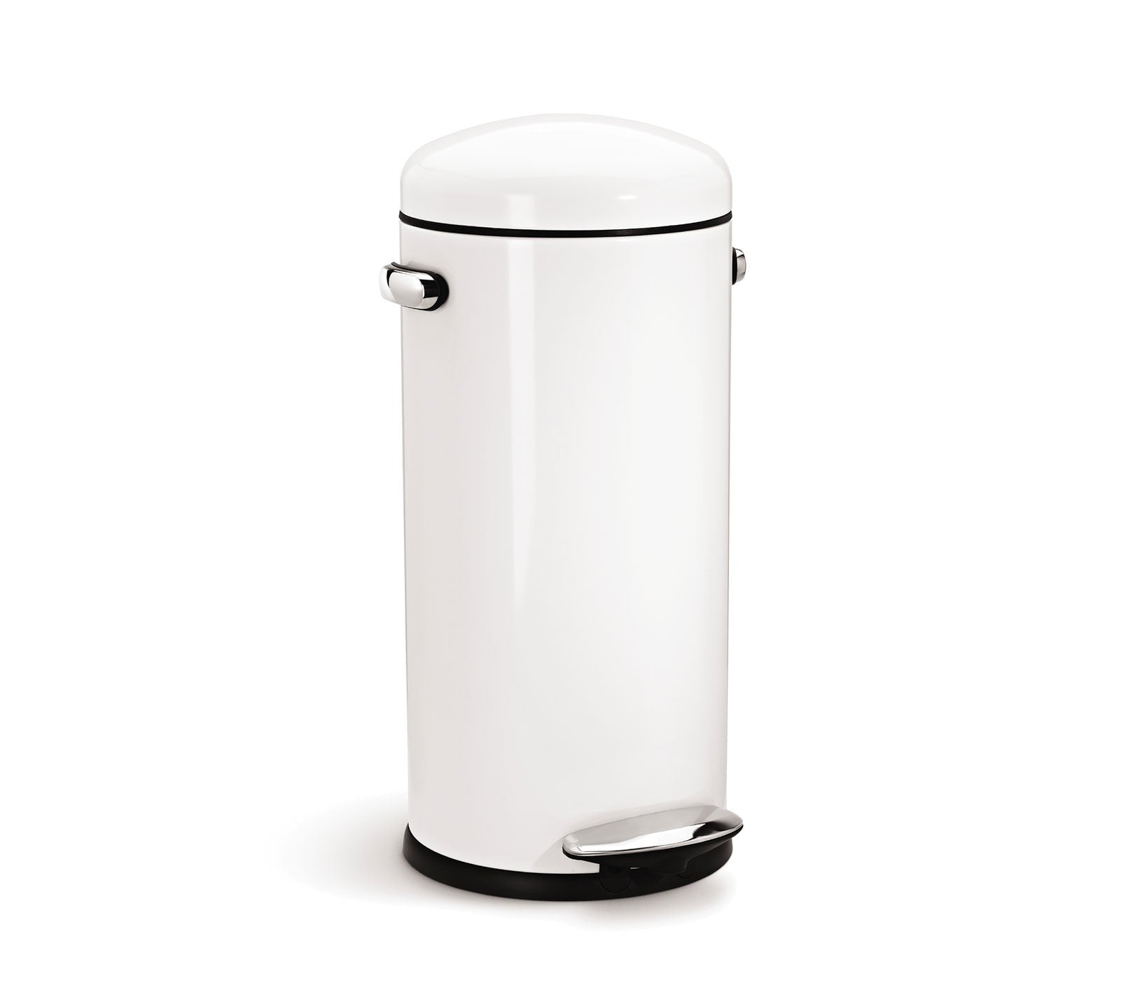 30L round retro step trash can