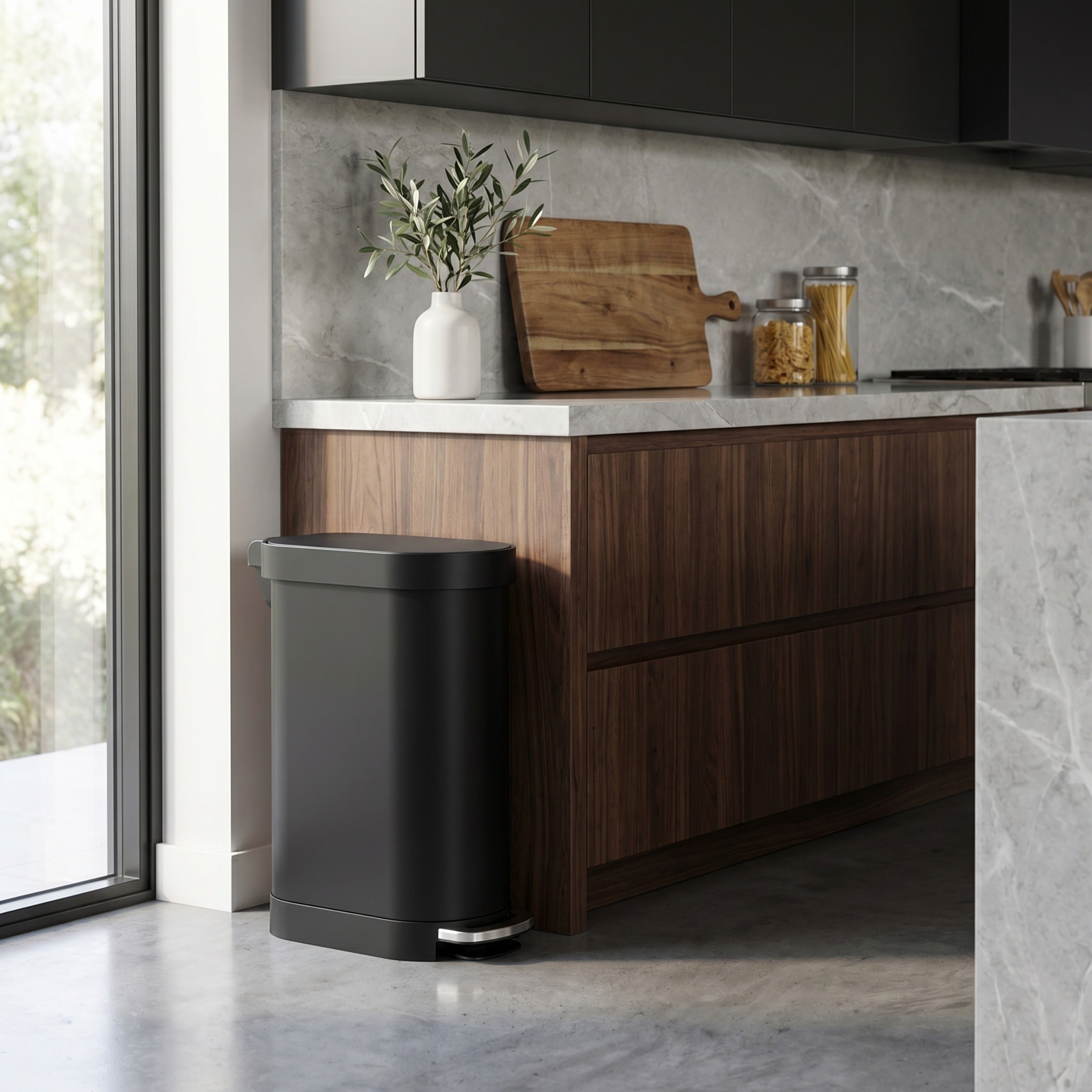 45L Slim Step Can with Liner Rim