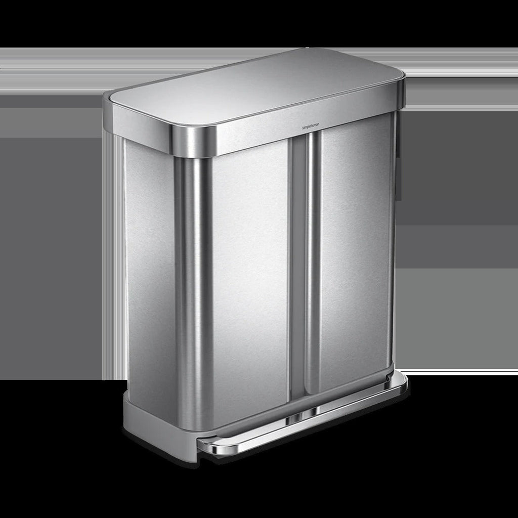 gen1 58L dual compartment rectangular sensor can with voice and motion control