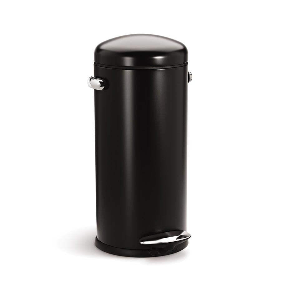30L round retro step trash can